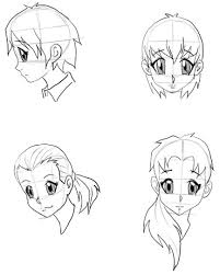 How to draw anime male hair step by step. Draw Anime Faces Heads Drawing Manga Faces Step By Step Tutorials How To Draw Step By Step Drawing Tutorials
