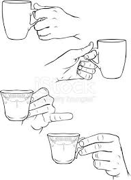 Vector Illustrations Of Hands Holding Tea Cups And Coffee Mugs How To Draw Hands Hand Drawing Reference Drawing Cup