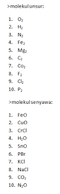 Sebutkan Minimal 10 Contoh Molekul Unsur Dan Molekul Senyawa Cepat Di Jawabya Thanks Brainly Co Id