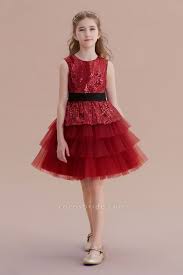Tulle Sequins A Line Knee Length Flower Girl Dress Flower Girl Dresses Flower Girl Dresses Tulle Flower Girl Dress Lace