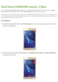 Hard Reset SAMSUNG Galaxy J Max ...