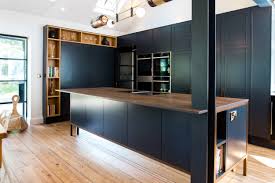 dark bespoke contemporary kitchen