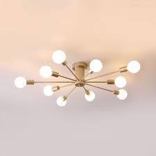 The term art deco derives from the name of a large decorative arts exhibition held. Soft Gold Branch Semi Flush Mount Light Modern Fashion Metal 8 10 Lights Art Deco Ceiling Lamp Semi Flush Mount Lighting Flush Mount Lighting Art Deco Ceiling