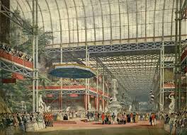 Color Sketch Of The Interior Of The Crystal Palace At Hyde Park 1851 Charnel
