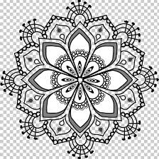 Download Mandala Coloring Book Png Clipart Autocad Dxf Black And White Circle Clip Art Coloring Book Free
