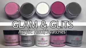 glam glits colour acrylic swatches