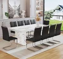 Amazon.com: Mcltopz Juego de mesa de comedor de mármol para ...