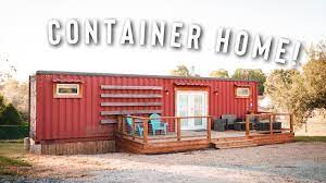 Minimalist Living 40ft Shipping Container Home House Tour Youtube Container House 40ft Shipping Container Building A Container Home