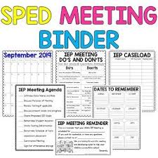 Editable Special Education Meeting Binder By Brooke Reagan Teachers Pay Teachers Special Education Iep Meetings Special Education Classroom