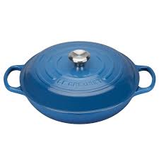 The le creuset signature cast iron braiser is uniquely designed to provide steady, even heat to transform tough cuts of meat and hearty vegetables into tender, flavorful dishes. Le Creuset Enameled Cast Iron Signature Braiser 2 25 Qt Marseille Buy Online In Aruba At Aruba Desertcart Com Productid 145717862
