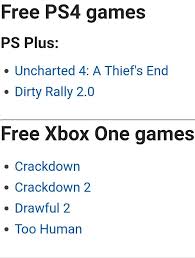 Free Games For This Month Limited Time Ps Plus And Xbox Live Membership In 2020 Free Xbox One Games Free Xbox One Ps Plus