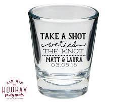 Take A Shot Shot Glass Wedding Favors We Tied The Knot Etsy Wedding Shot Glasses Shot Glass Wedding Shot Glasses Wedding Favors