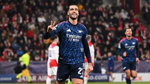 Merino brace sends Arsenal past Slavia in Champions League