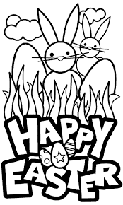 When you think easter coloring pages what comes to mind? Easter Bunny In Grass Coloring Page Crayola Com
