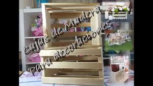 Estantería hecha con 3 cajas, el material es madera de pino gallego. Cajita De Madera Para Decoraciones Youtube