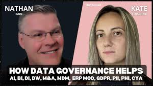 How data governance helps AI, BI, DI, DW, M&A, MDM, ERP mod, GDPR, PII,  PHI, CYA