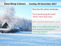 Example answer for question 17 paper 2: Christmas Descriptive Writing Colours Teaching Resources Descriptive Writing Descriptive Winter Writing