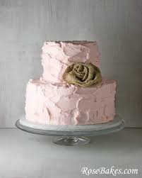 Rustic Pink Buttercream Burlap Baby Shower Cake