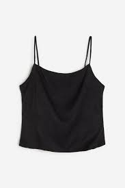 Tie-detail strappy top - 黑色- Ladies | H&M