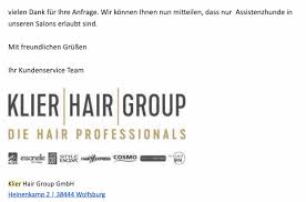 Any open hair salons near me? Bei Klier Hair Group Assistenzhunde Erlaubt