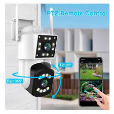 Ripley - CÁMARA DOBLE VISIÓN WIFI IP EXTERIOR INALAMBRICA SEGURIDAD MOTORIZADA