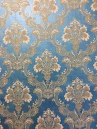 Victorian Blue And Gold Damasks Wallpaper Damask Wallpaper Gold Damask Wallpaper Damask
