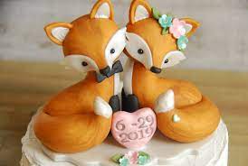 Woodland Wedding Cake Topper Woodland Fox Personalize Etsy Woodland Wedding Cake Animal Cake Toppers Wedding Wedding Cake Toppers