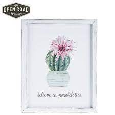 Believe Cactus Wood Wall Decor Wood Wall Decor Wall Decor Wall Decor Online