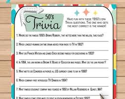 Get ready to put your brain to the test and see how much you remember from your childhood. 1950s Trivia Etsy