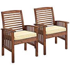Shop style selections avery station set of 2 woven dark brown metal frame conversation chair(s) with off white cushioned seat in the patio chairs department at lowe's.com. Brennan Dark Brown Patio Chairs With Cushions Set Of 2 1w131 Lamps Plus