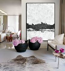 Browse 20 stylish minimalist living rooms that inspire a more streamlined approach to decorating. Large Abstract Art Handmade Painting Minimalist Art Abstract Painting On Canvas Modern Art Landscape Black White Pt454 199 00 Handmade Large Abstract Painting On Canvas