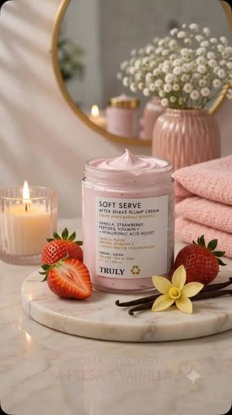 Dale a tu piel el cuidado que merece con la crema Soft Serve After Shave de  Truly 💕 Su fórmula con fresa, vainilla y ácido hialurónico ayuda a  hidratar, suavizar y mejorar