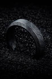 Black Band Engagement Rings For Him Beveled Edge Wedding Band For Men Carbon Fiber Ring In Matte Black Mens Wedding Rings Mens Wedding Bands Tungsten Mens Wedding Bands