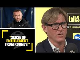 SENSE OF ENTITLEMENT FROM ROONEY!" Simon Jordan SLAMS Derby manager for  comments about Mel Morris!