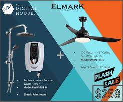 Maybe you would like to learn more about one of these? March Sale Elmark Uk1 Instant Water Heater Elmark Rainshower With Rubine Won 46 Ceiling Fan Furniture Home Living Bathroom Kitchen Fixtures On Carousell