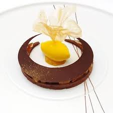 Chocolat Clementine Safran Nouveau Dessert De Ninametayer Au Grand Restaurant De Jeanfrancoispiege Individual Desserts Food Drinks Dessert Fancy Desserts
