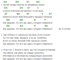 как здорово что все мы здесь сегодня собрались ноты Izgib Gitary Zheltoj Akkordy Tekst Kavery Na Gitare