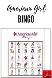 So Much Fun To Play An American Girl Themed Bingo Game Great Printable For Birthday Party Or Any Bingo Printable American Girl Doll Games Birthday Party Games