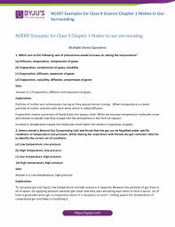English test(9th form end of term 2 test)(3 parts)reading comprehension: Ncert Exemplar Class 9 Science Solutions Chapter 1 Matter In Our Surrounding