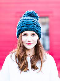 700 x 1050 jpeg 102 кб. Ravelry Arm Knit Pom Pom Hat Pattern By Flax Twine Anne Weil