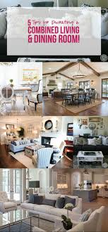 Open living and dining room gives an unobstructed view to the rear yard through large french doors. 5 Tips For Decorating A Combined Living Dining Room Happily Ever After Etc