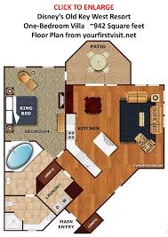 One Bedroom Villa Floor Plan Disney S Old Key West Resort From Yourfirstvisit Net Key West Resorts Key West Disney Disney Key West Resort