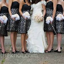 Black And White Traditional Wedding Attire Real Weddings A Traditional Wedding In Youngstown Oh Black Bridesmaid Dres White Bridesmaid Dresses White Bridesmaid Designer Bridesmaid Dresses