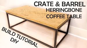 These modern wood coffee tables can run up in the $300 if you try and buy them at a store. Diy Crate Barrel Herringbone Coffee Table Paul Tran Diy