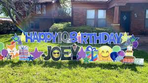 Wishing this sweet 16, a deliciously happy birthday treat hosted by big yard card in. Large Yard Sign Greetings Bring Joy During Social Distancing