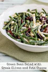 Green Bean Salad With Greek Olives And Feta Cheese Video Kalyn S Kitchen Recipe Green Beans Green Bean Recipes Green Bean Salads