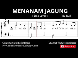 Lagu menanam jagung mengenalkan pada anak tentang berkebun. Not Angka Lagu Anak Menanam Jagung