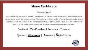 10 Share Certificate Templates Word Excel Pdf Templates Certificate Templates Best Templates Professional Templates