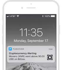 The alert is sent to you one time only when your value is reached. Ios Android Push Notifications Cryptocurrency Alerting