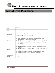 Kuiz kvkv bm prasekolah padankan. Unit 2 Perkataan Suku Kata Tertutup